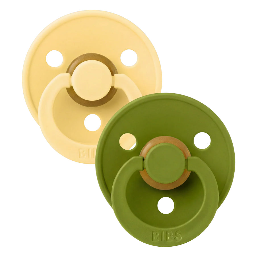 2-Pack Farbiger Schnuller Pale Butter/Wasabi (Gr. 1)