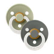 2-er-Pack farbige Schnuller Salbei GLOW/Tannengrün GLOW (Gr. 1)