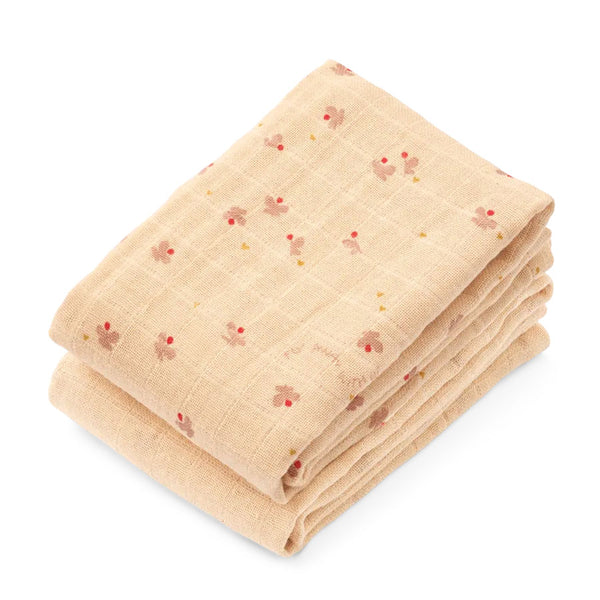 2er-Pack Lewis Musselin-Stofftücher in Mini Butterfly/Apple Blossom Mix