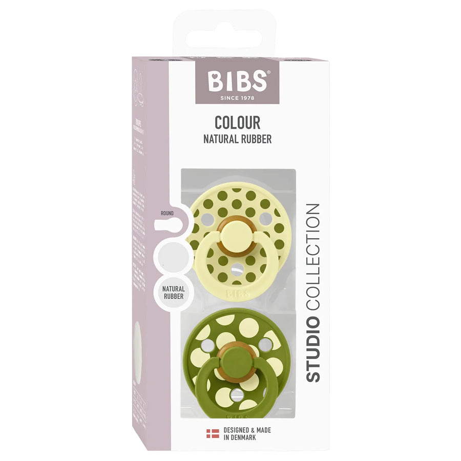 2-er-Pack Studio Schnuller Polka-Mix Luna/Wasabi (Gr. 2)