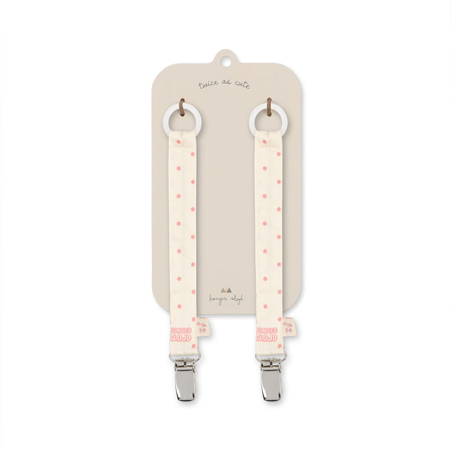 2-er-Pack Schnullerband in Cherry Dot