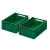 2-er-Pack Weston Aufbewahrungsbox in Garden Green (klein)