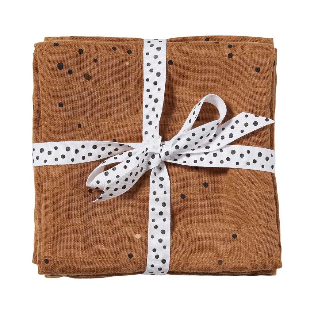 2-Pak Stofble Dreamy Dots Mustard fra Done by Deer