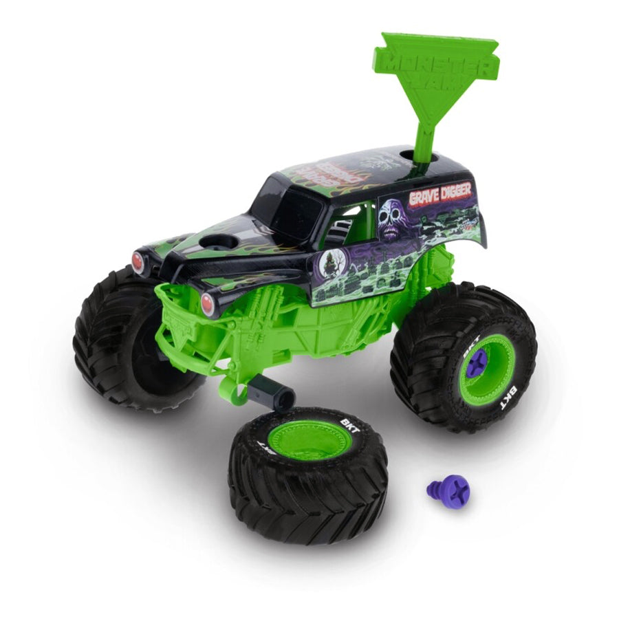 2-er-Pack Mechanix Baue deinen eigenen Monstertruck mit Megalodon & Grave Digger