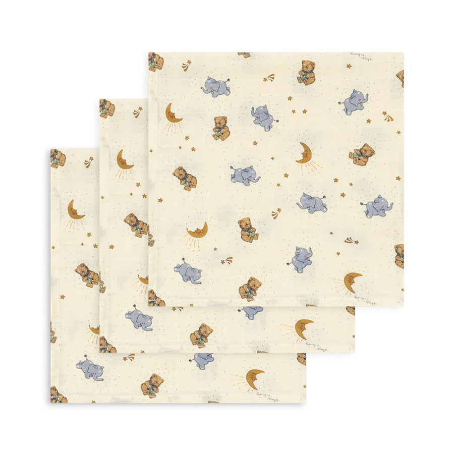 3-Pack Musselin-Stoffwindeln in Cucciolo