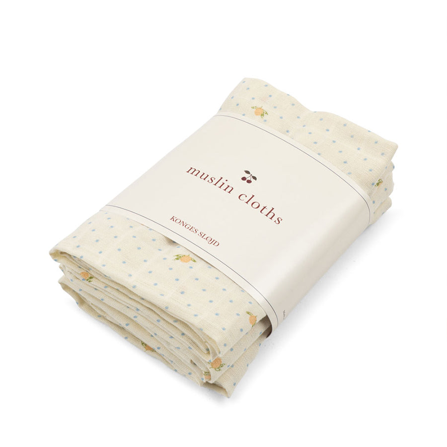 3-Pack Musselin-Stoffwindeln mit Lemon Dot