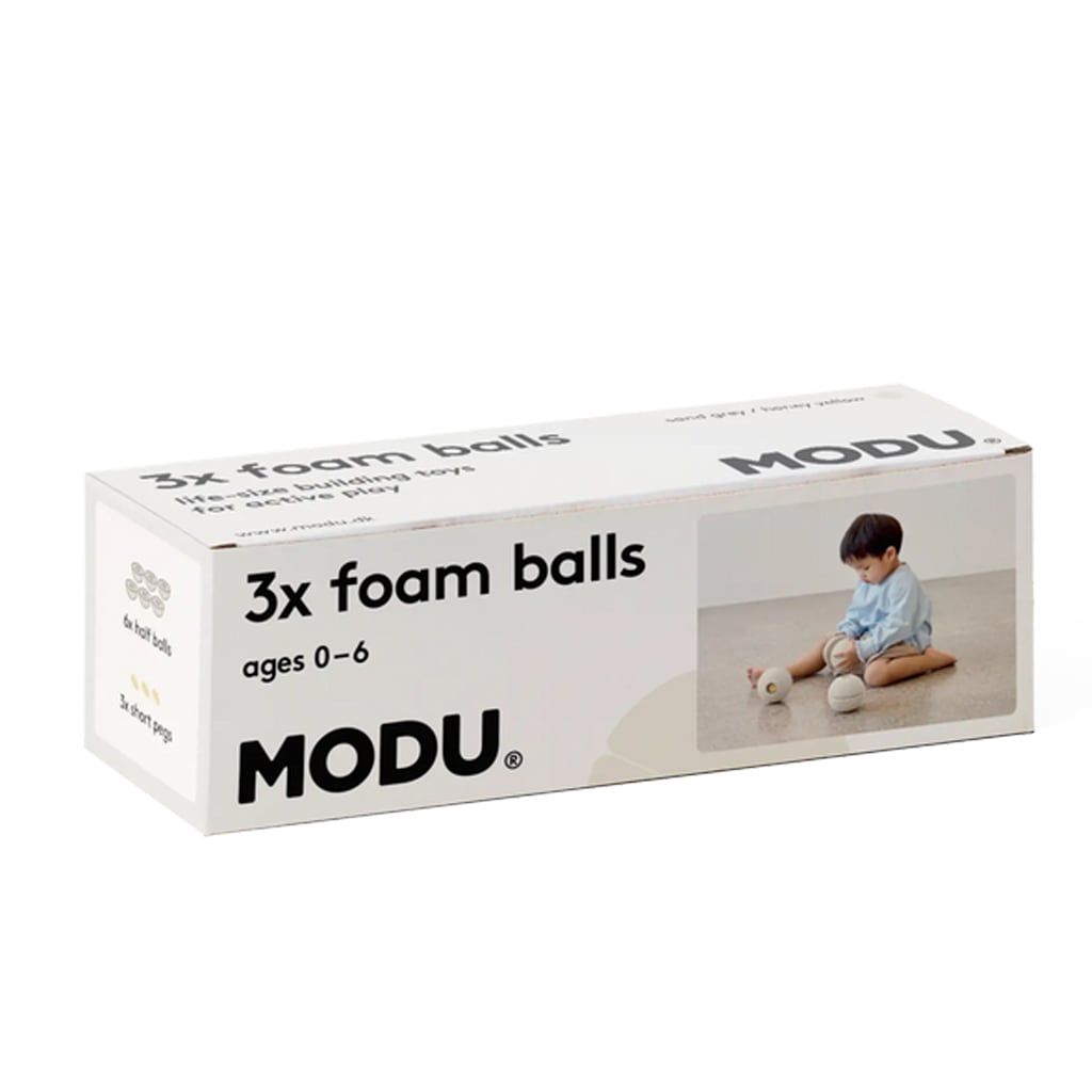 3-Pak Skumbolde Sand Grey/Honey Yellow fra MODU