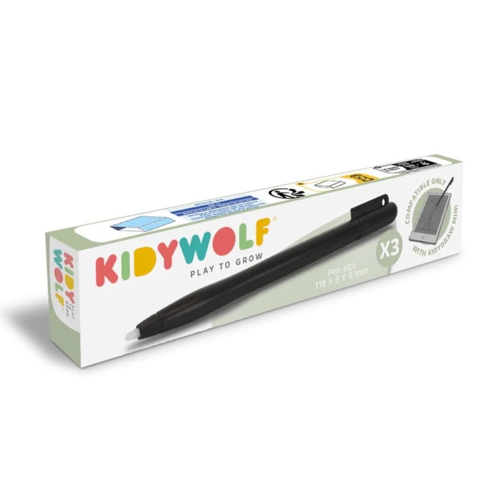 3-Pak Tegnepind Til Kidydraw Mini fra Kidywolf
