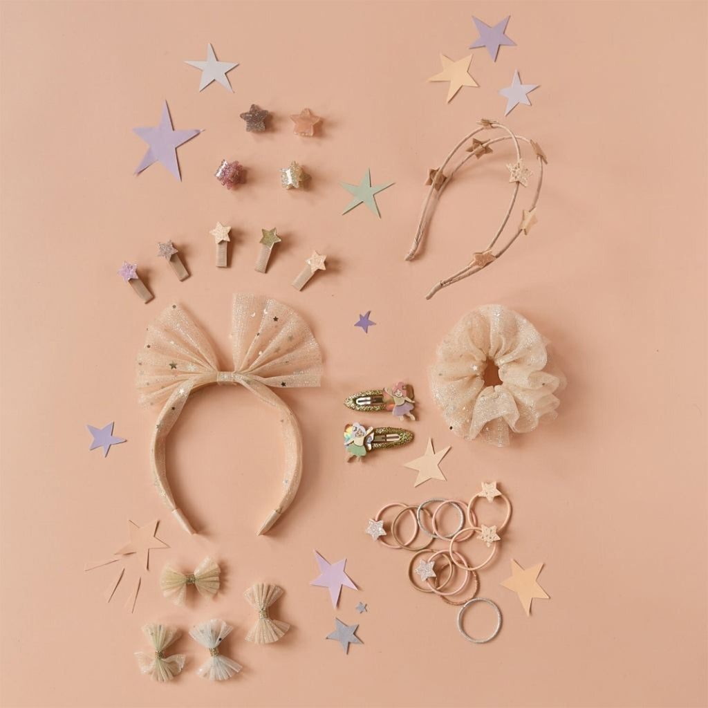 4-er-Pack Glitzernde Stern-Haarspangen