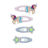 4-Pak Hårspænder Magical Unicorn