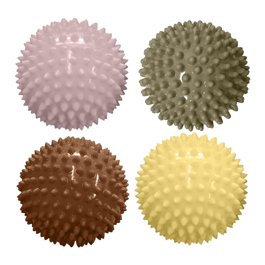 4-er-Pack Sinnesbälle im Boho-Chic (10 cm)