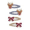 4-Pack Haarspangen Rudolph And Bow