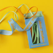 Geschenkenband-Set Schulkind, Gelb/Mint