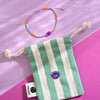 Perlenarmband Smile Lila/Orange