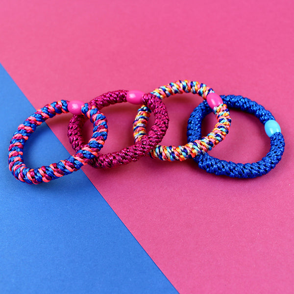 Haargummi-Set Pink/Blau