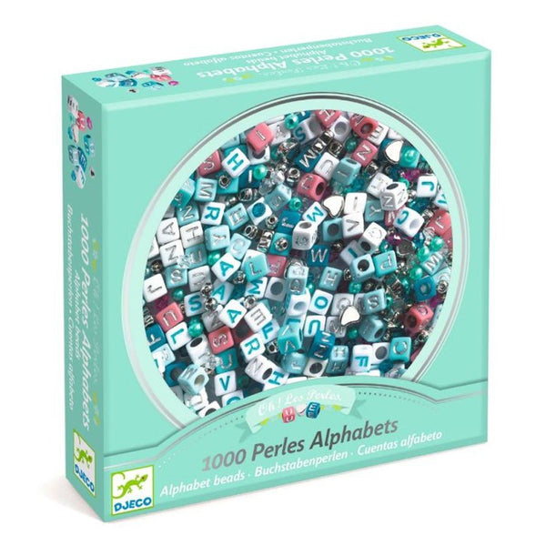 Alphabetperlen mit Silberfarben