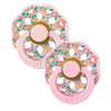 BIBS 2er-Pack Boheme Liberty Oscar Meadow Schnuller, Größe 1 – Blossom/Baby Pink