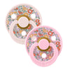 BIBS 2er-Pack Colour Liberty Oscar Meadow Schnuller, Größe 2 - Petal/Baby Pink