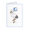 Karte mit blauem Storch (A6)