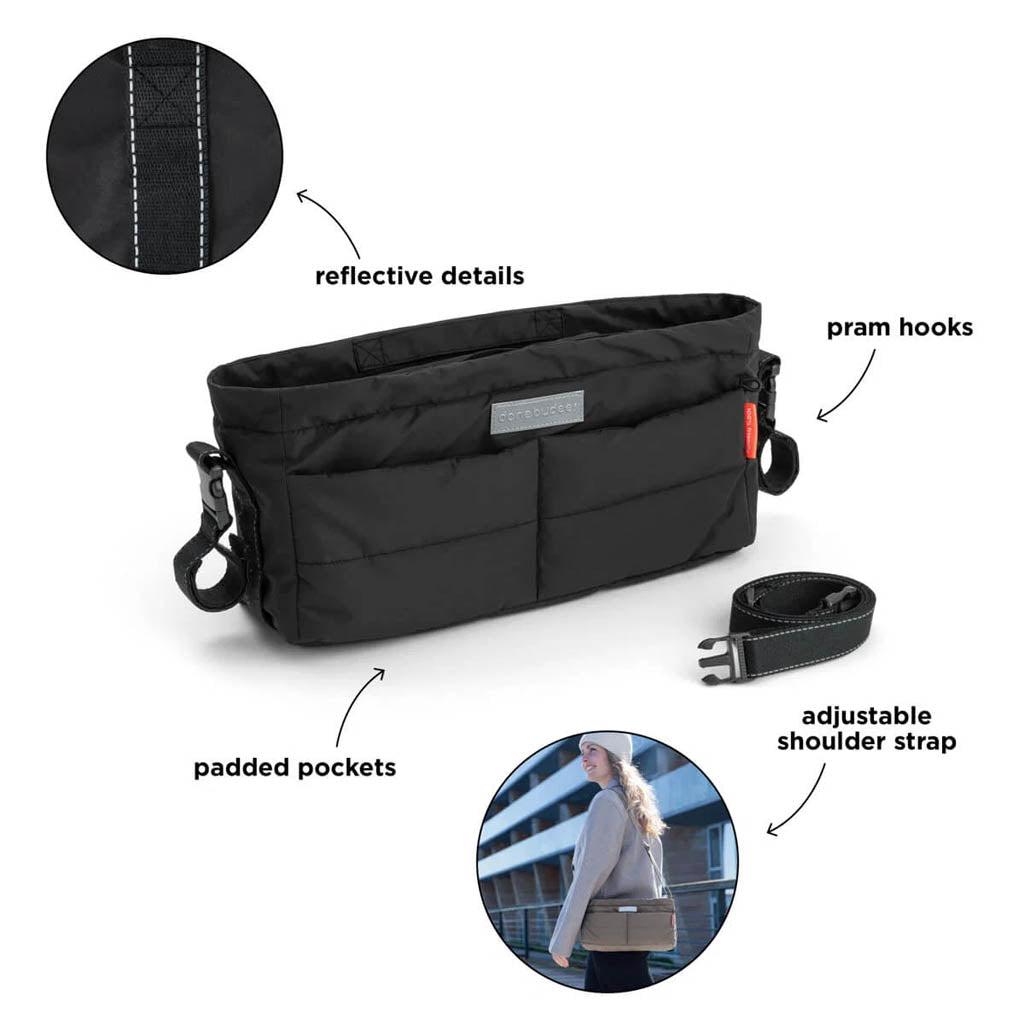Barnevogns Organizer i Sort