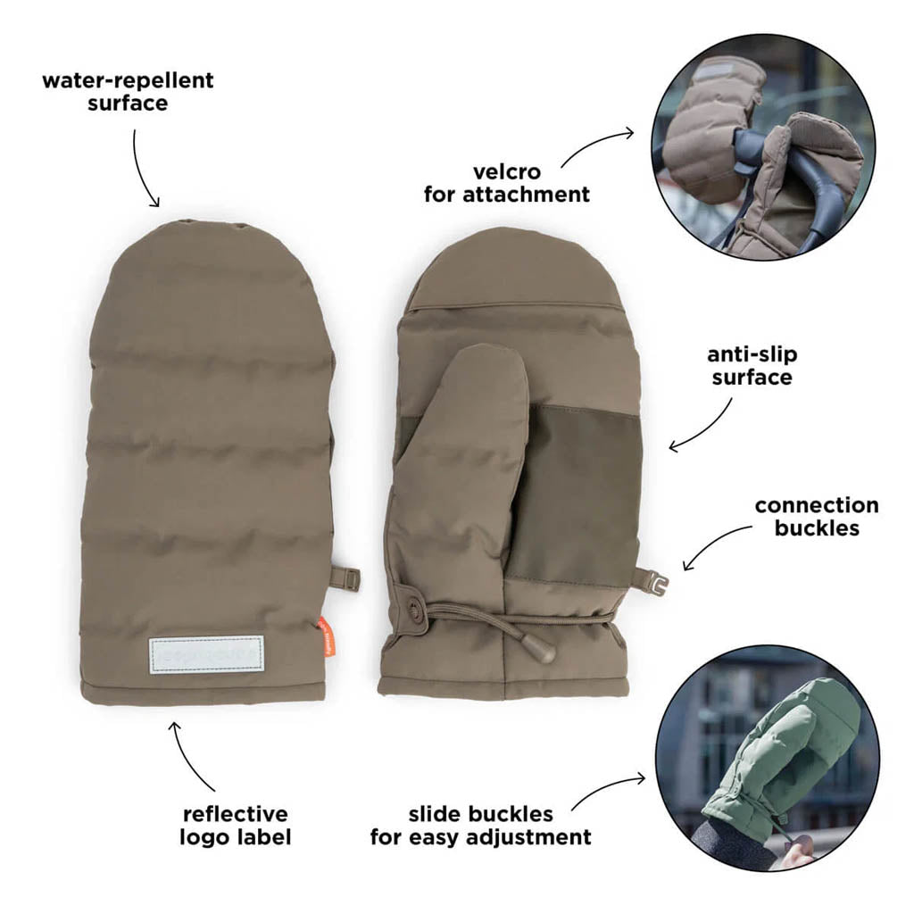 Kinderwagenhandschuhe in taupe