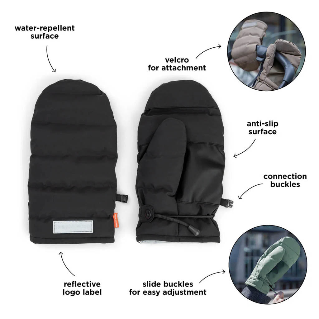 Kinderwagenhandschuhe in schwarz