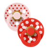 Bibs Studio Schnuller 2er-Pack Polka Größe 2, Blossom/Candy Apple
