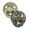 Bibs Studio Schnuller 2er-Pack Polka Gr. 1, Sage / Iron