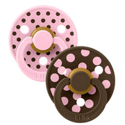 Bibs Studio Sut 2 - Pak Polka Str 2, Baby Pink / Mocha