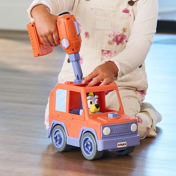 Bluey Build a Buddy  Motorisiertes Auto und Bohrmaschine