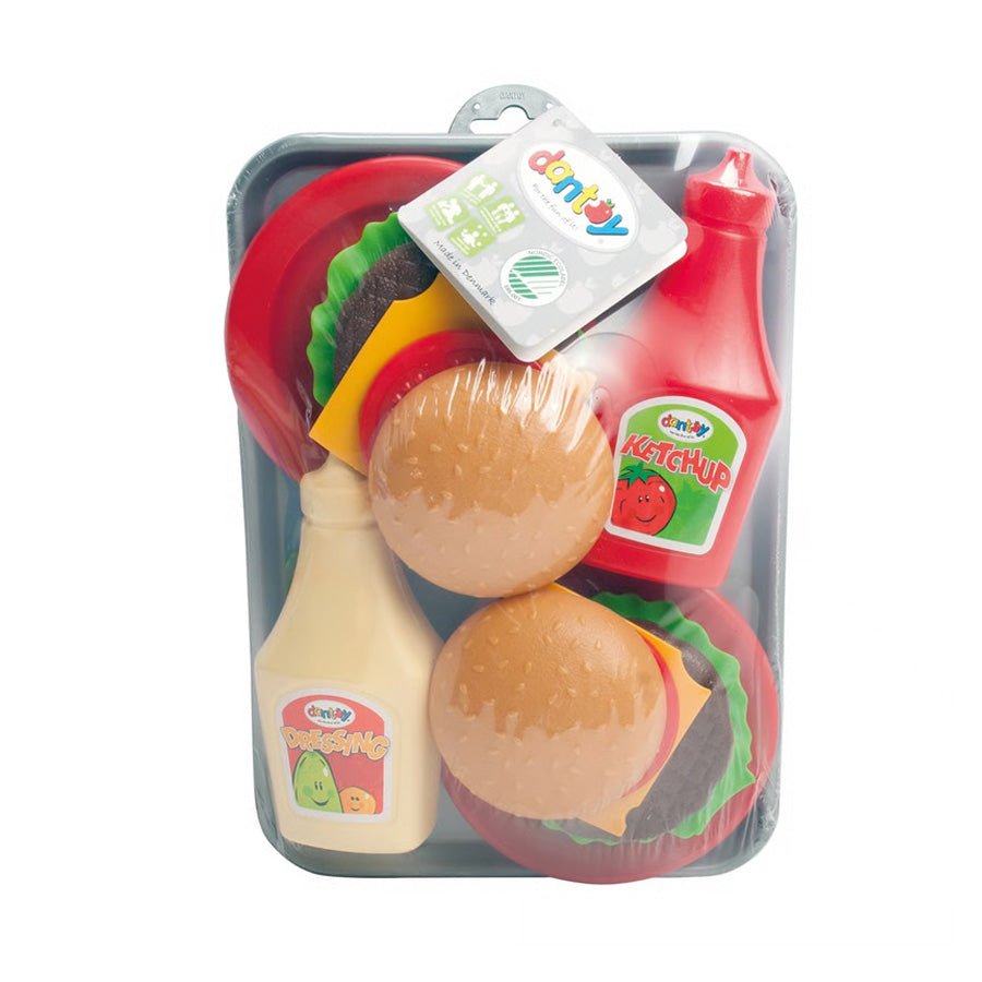 Burger-Set auf Tablett (17 Teile)