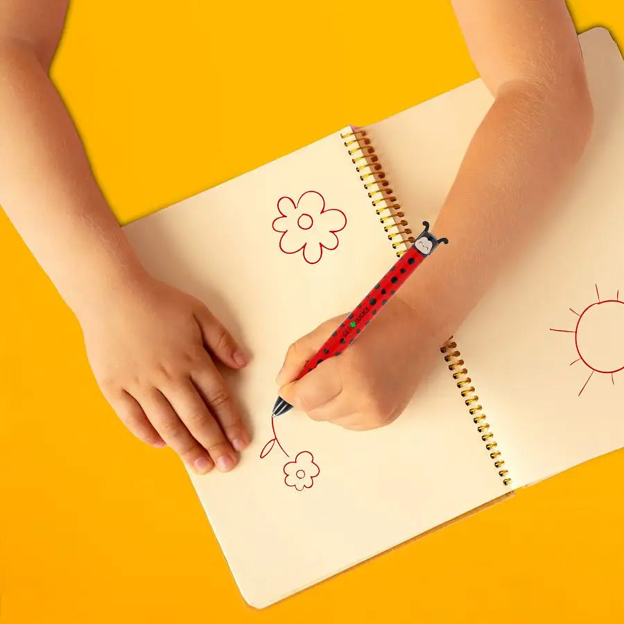 Legami Click & Clack Kugelschreiber mit 2 Farben Marienkäfer