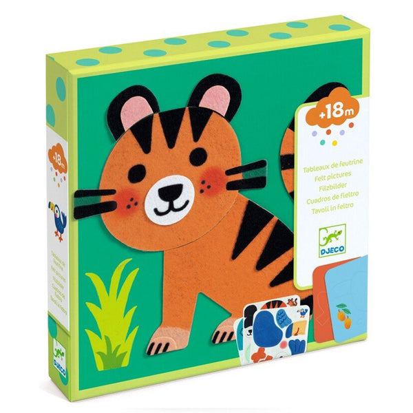 Filz-Collage mit süßen Tieren