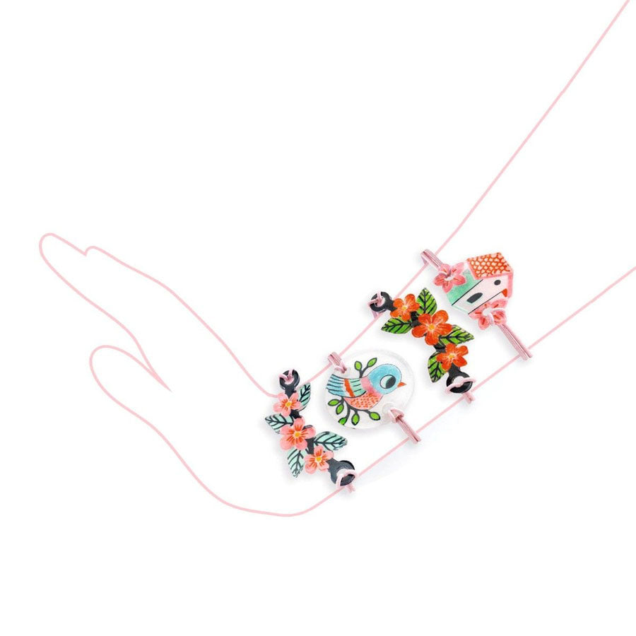 DIY-Schrumpfplastik mit Hirsch- und Vogelmotiven