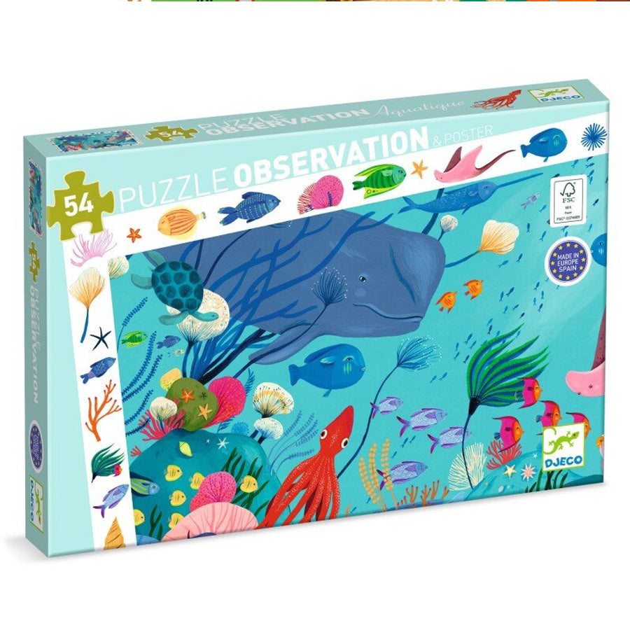 Beobachtungspuzzle Unter dem Meer (54 Teile)