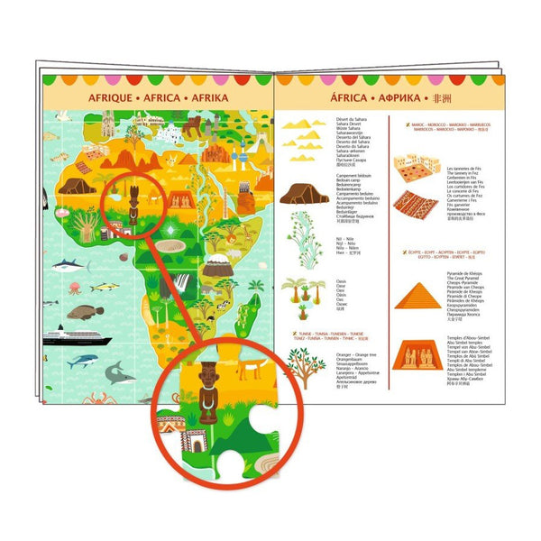 Beobachtungspuzzle mit weltweiten Monumenten (200 Teile)