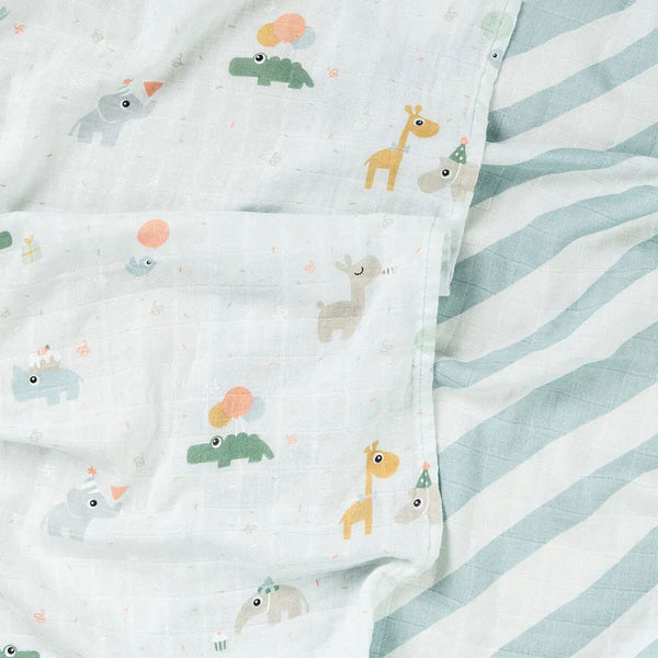 Done by Deer 2-Pack Stoffwindel, Celebration Blue