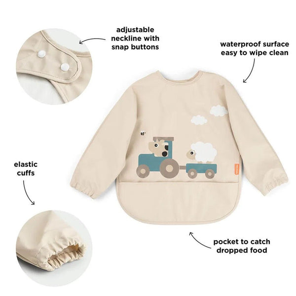 Done by Deer Lätzchen mit Ärmeln, Tiny Farm Sand