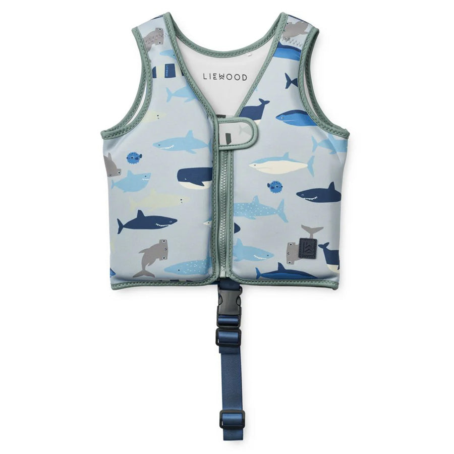 Liewood Dove Schwimmweste, Shark / Dove Blue