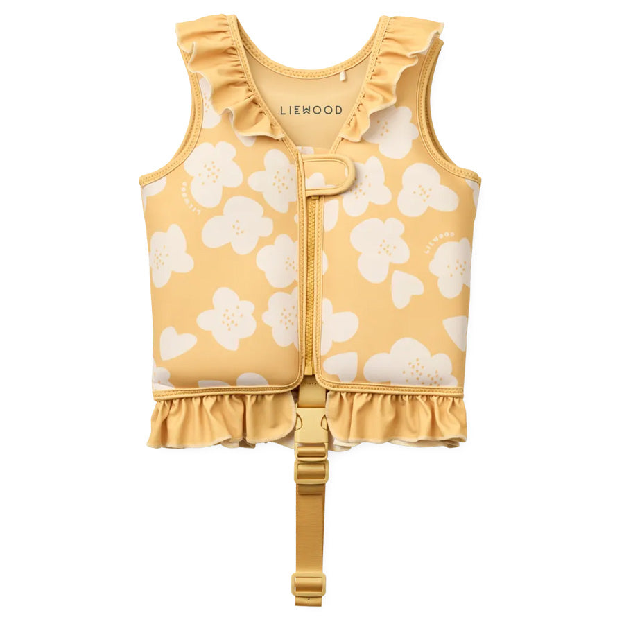 Liewood Dove Schwimmweste mit Rüsche, Flower / Lemon Yellow