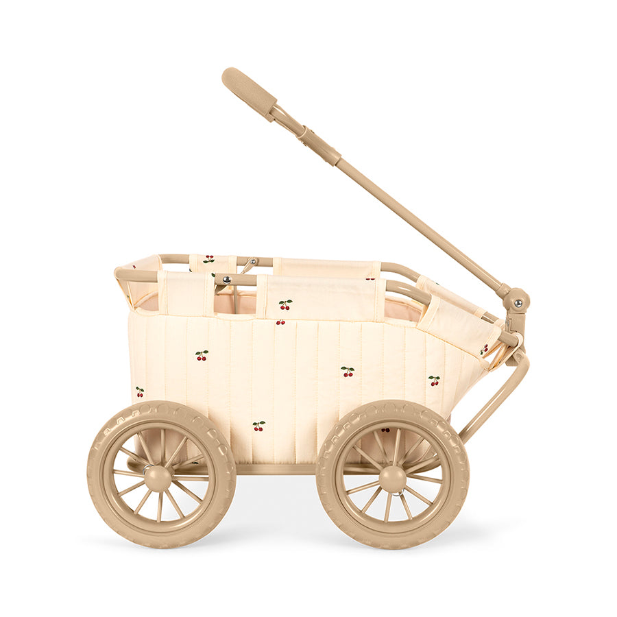 Puppen-Ziehwagen in Kirschholz