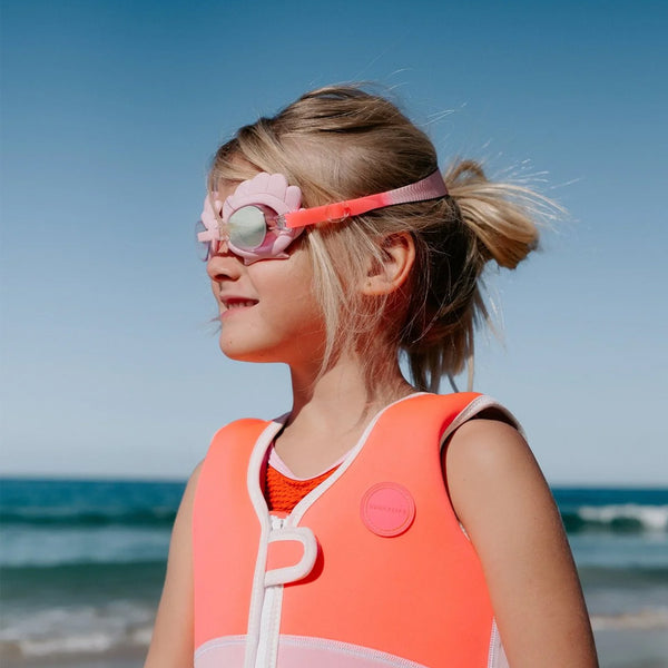 Taucherbrille mit Meerjungfrau Melody in Neon Strawberry