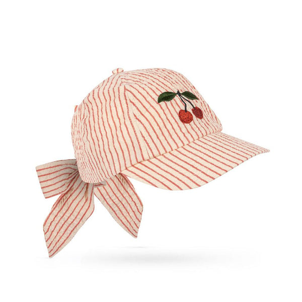 Ellie Cap mit Schleife in Amour Stripe