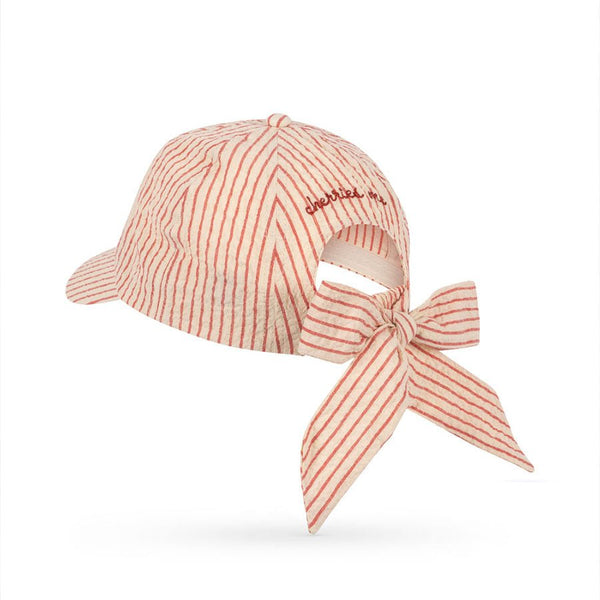 Ellie Cap mit Schleife in Amour Stripe