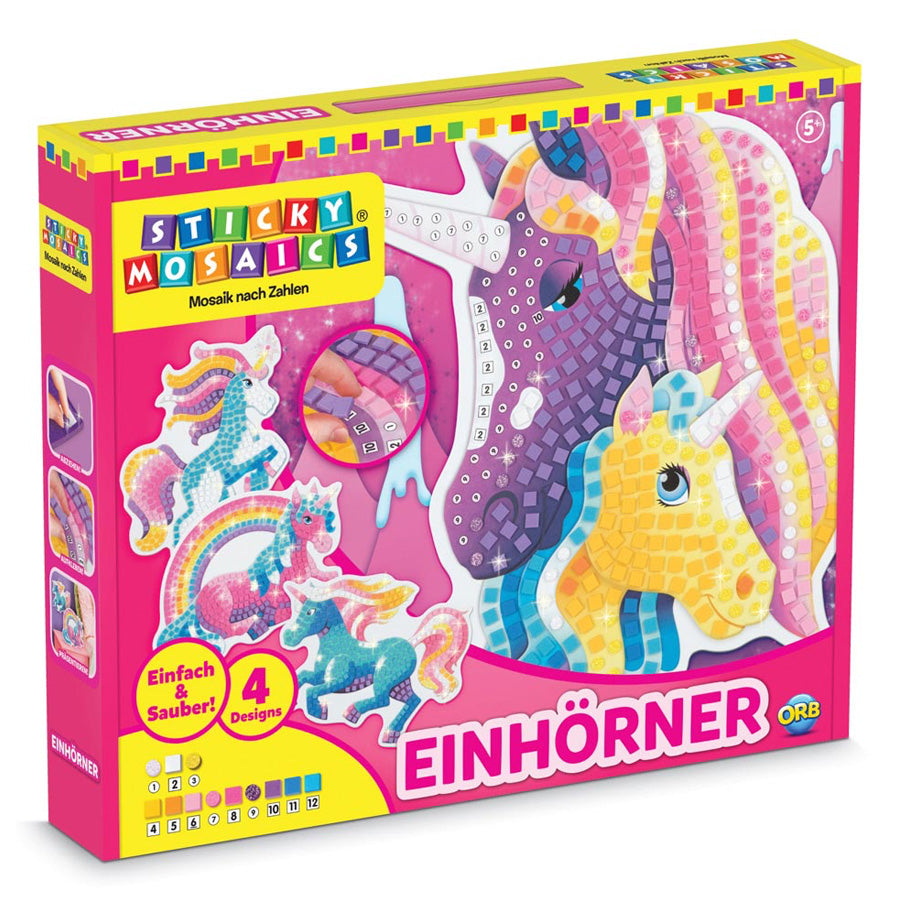 Einhörner mit Klebemosaiken
