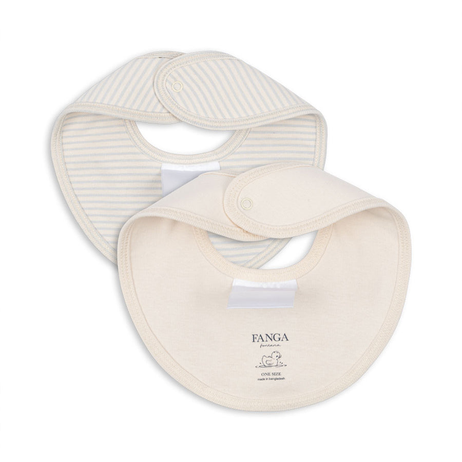 Fanga Fio Stripe 2-Pack Lätzchen, Blau-Mix