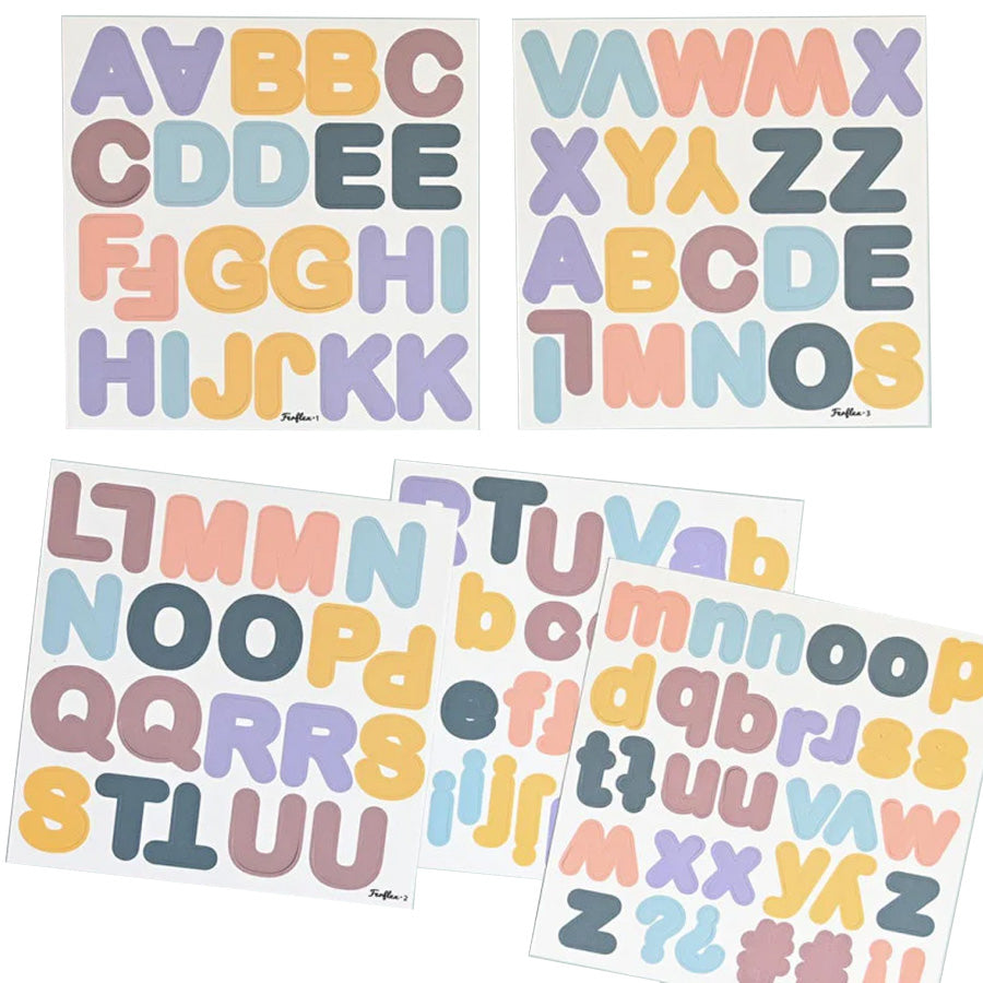 Magnetische Buchstaben 125 Stk. in Pastell