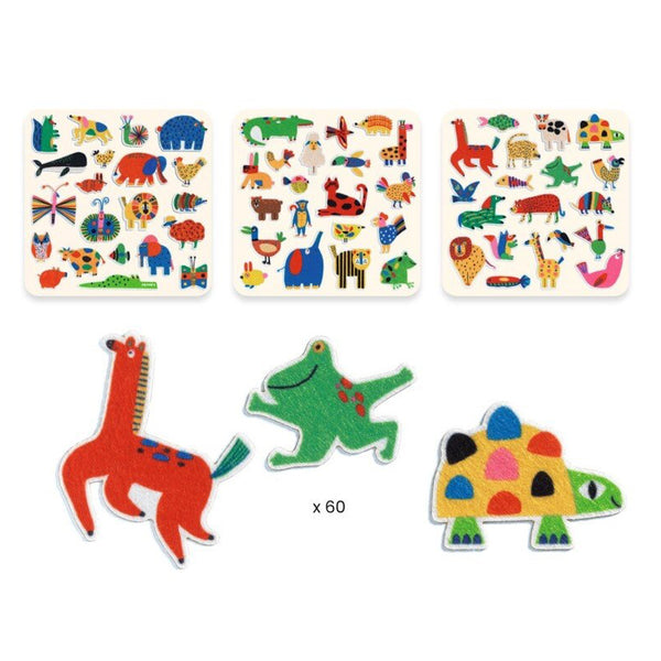 Filz-Sticker mit Tieren