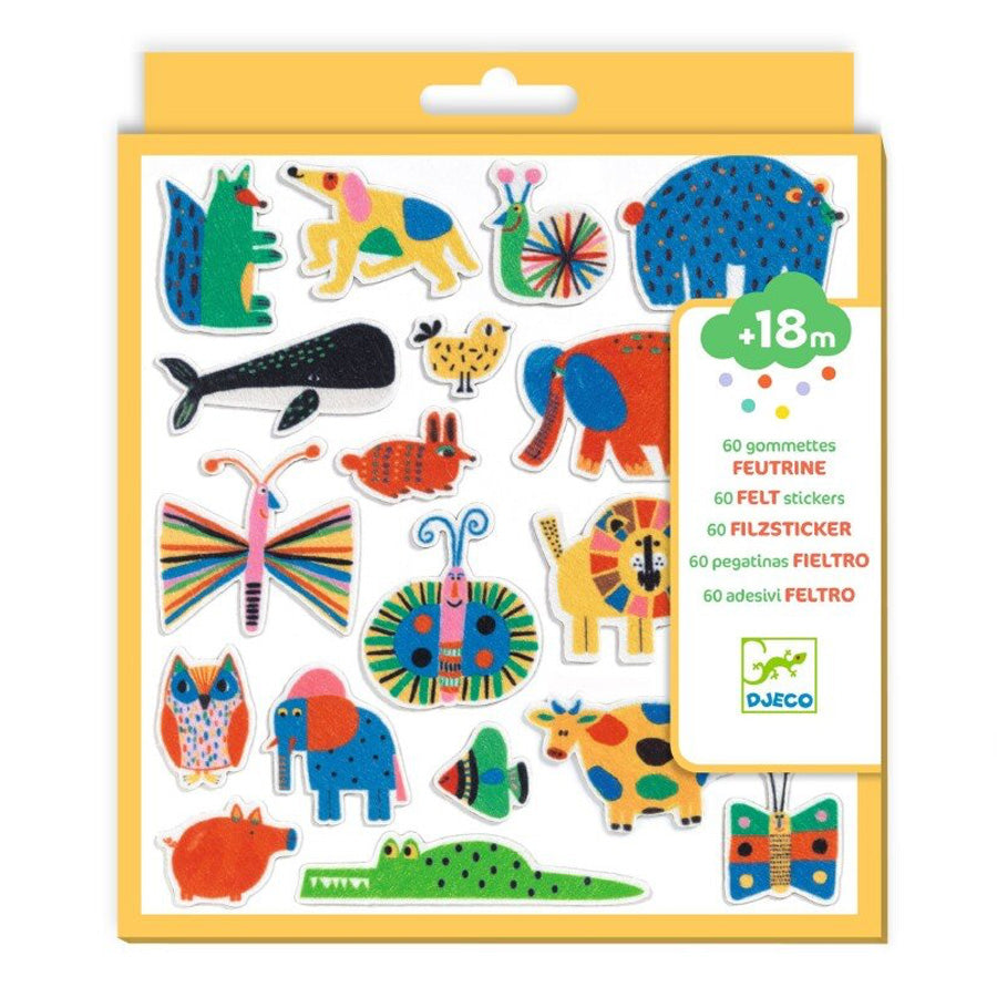 Filt Klistermærker med Dyr