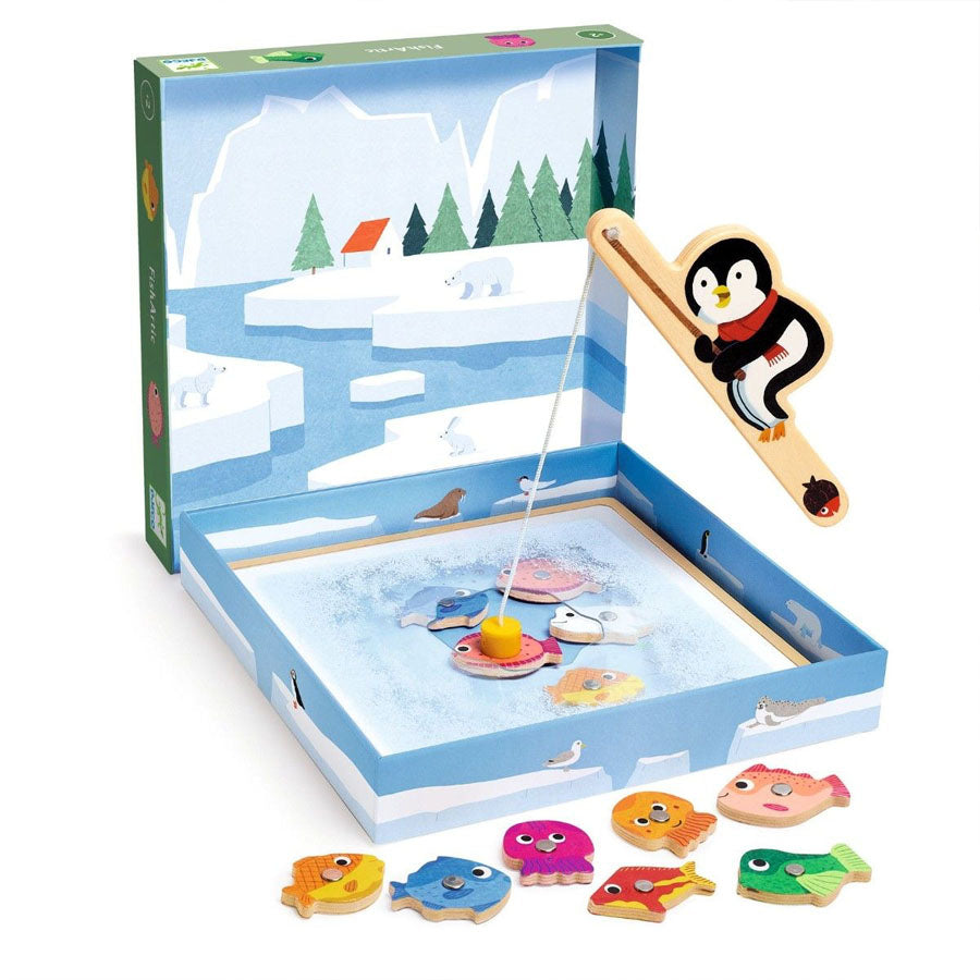 Angelspiel mit Eisfischen